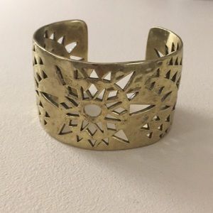 Lucky Brand Gold Cutout Cuff Bracelet